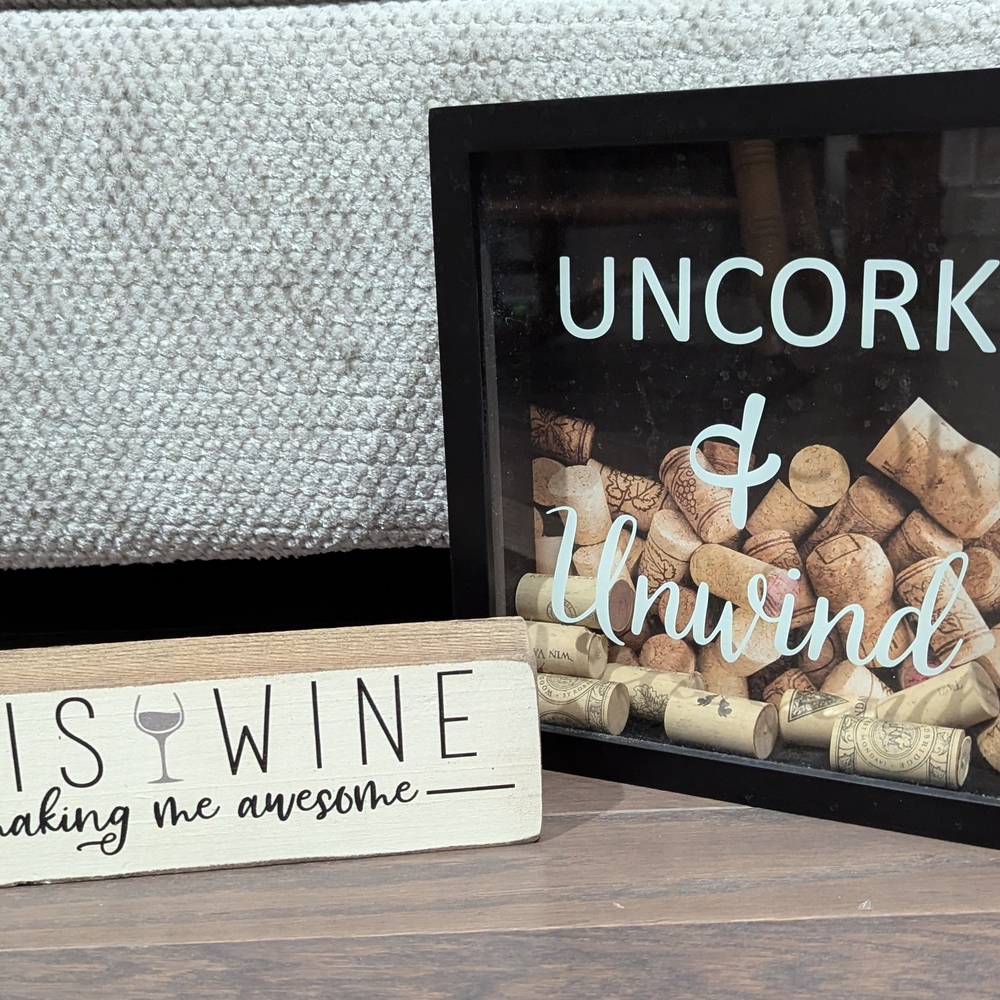 Uncork & Unwind Wine Cork Display Box